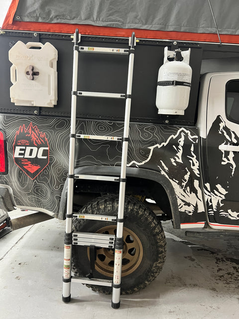 Telescoping Ladder with Harker L-Track Mounts